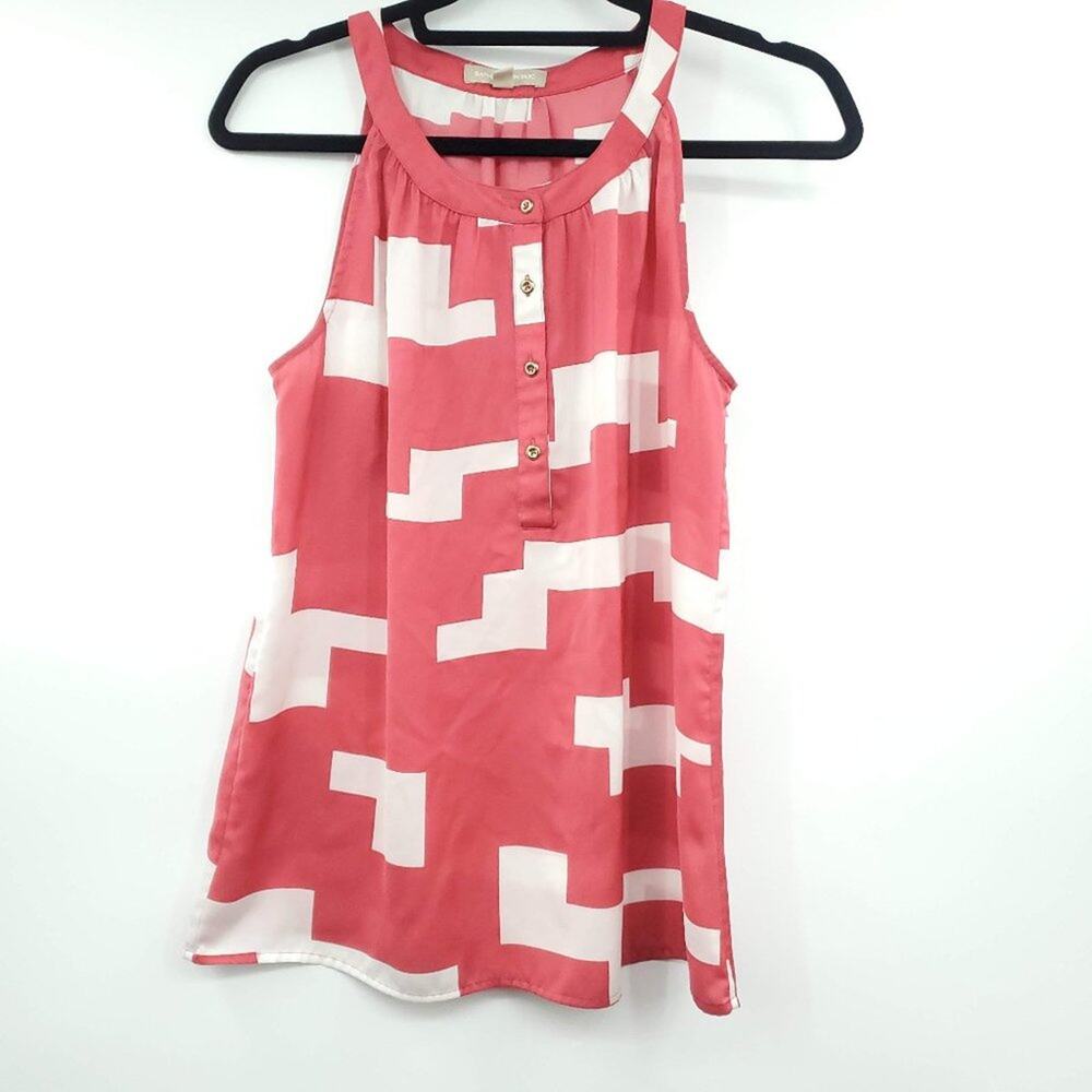 Banana Republic Geometric Sleeveless Button Front Blouse S - Picture 6 of 6